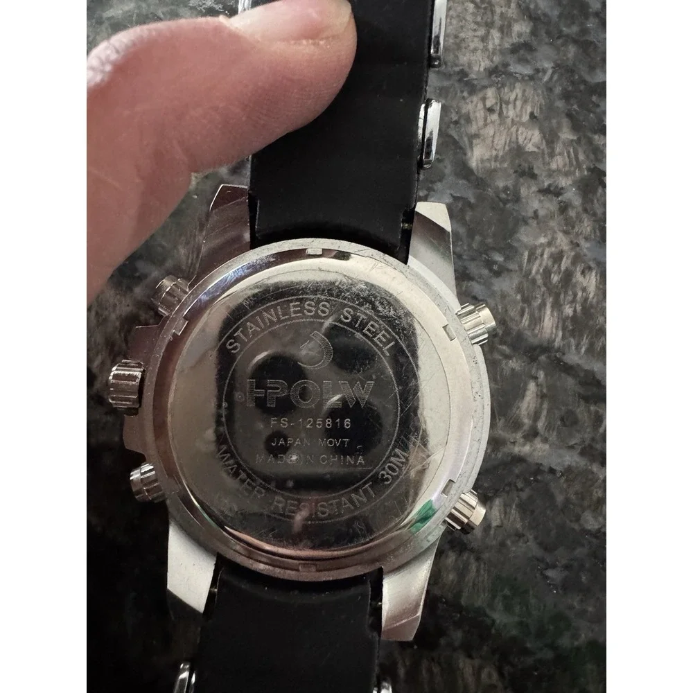 Hpolw‎ Chrono Watch. Stainless Steel